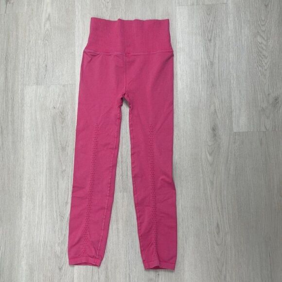 Free People Movement Good Karma Leggings Womens M/L Pink High Waisted - Picture 2 of 3